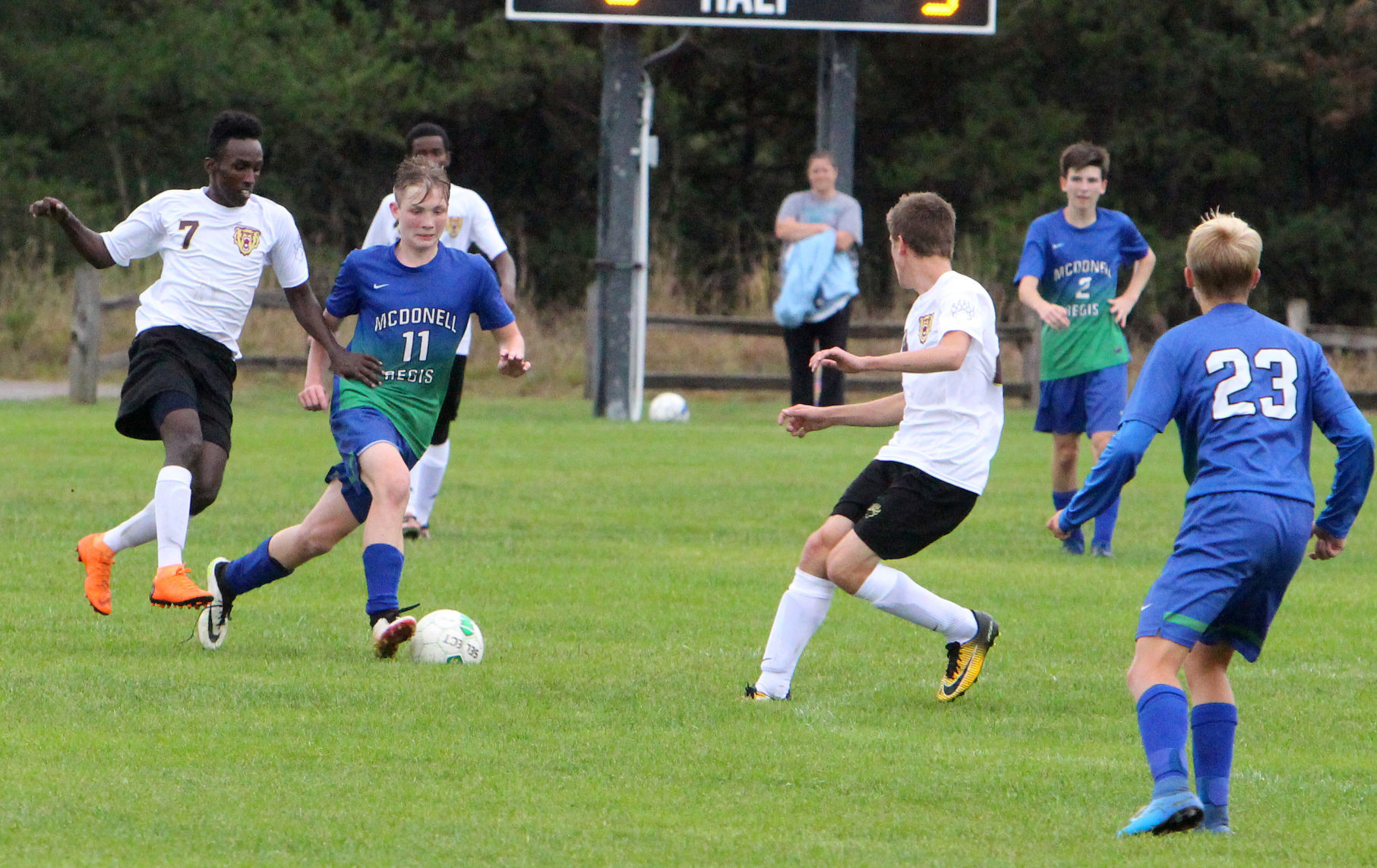 Barron at McDonell/Regis boys soccer 8-28-18